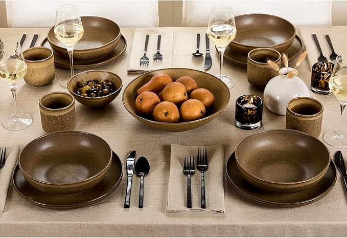 Solino Home Linen Natural Tablecloth 60 x 108 Inch - 100% Pure Linen Rectangular Tablecloth - Machine Washable Table Cloth for Spring, Easter - Fete
