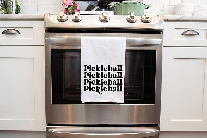 Funny Kitchen Towel - Pickleball Lovers Dish Cloth - Gift for Him or Her - Pickle Ball Gift - Retirement - Christmas - Mothers Day - Fathers Day - Birthday (Pickleball)