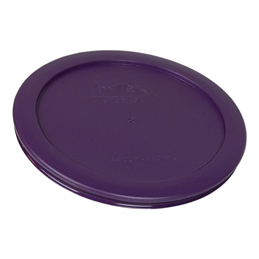Pyrex 7201-PC 4-Cup Purple Food Storage Replacement Lid (3-Pack) - Made in USA