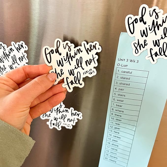 Swaygirls magnets | God is within her magnet | Religious magnets | Christian faith fridge magnets | Bible verse quotes | Christian gifts