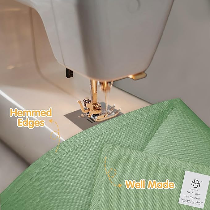 BRILLMAX 8 Pack Sage Green Tablecloths 60 x 126 Inch for 8ft Rectangle Tables - 150 GSM Polyester Fabric, 15" Standard Drop, Water, Stain & Wrinkle Resistant Cloth Cover for Wedding Dining Buffet