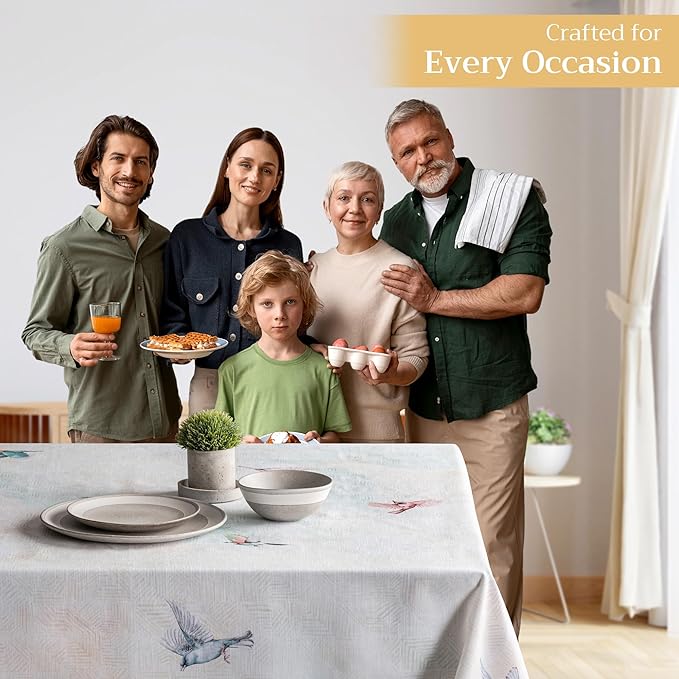 Maison d' Hermine Table Cloth Rectangle Table 100% Cotton 60 x 120 Inches Tablecloth Reusable Decorative for Dining Room Farmhouse Home Valentines Day Decorations Spring Summer - Flying Birds
