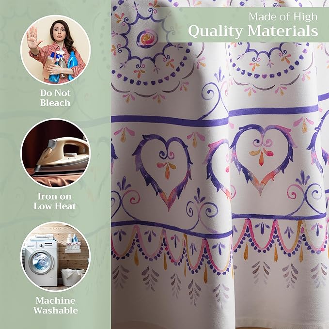 Maison d' Hermine Table Cloth Round Table 100% Cotton 63 Round Inches Tablecloth Reusable Decorative for Dining Room Farmhouse Home Valentines Day Decorations Spring Summer - Mandala