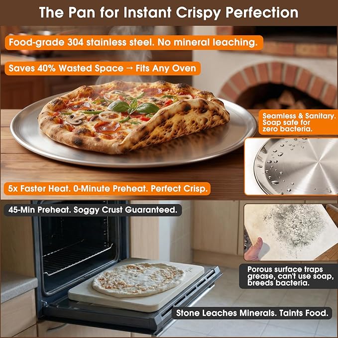 Pizza Peel Aluminum Metal Pizza Spatula Kit | 12x14 Inch Foldable Handle Paddle | 6Pcs Pizza Oven Accessories with Rocker Cutter, Pizza Pan, Pizza Server, Oven Mitts, for Family Oven Baking