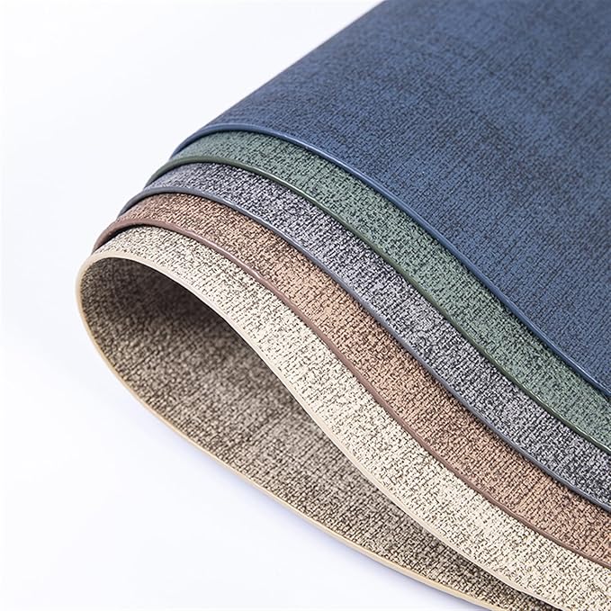 Placemats for Table Leather Western Table Mat Oil-Proof Hotel Home Dining Plate Mat Non-Slip Heat Insulation Pad(Dark)