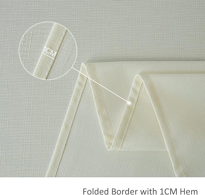 maxmill Jacquard Tablecloth Stain Resistant Waterproof Wrinkle Resistant Spillproof Washable Soft Slubby Texture Table Cloth for Dining Room, Indoor and Outdoor Use, Rectangle 60 x 140 Inch, Ivory