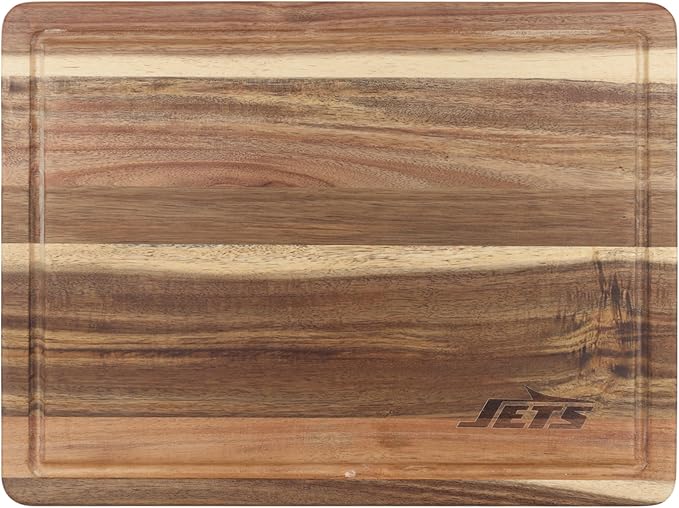 The Memory Company Officially Licensed NFL Acacia Cutting Board – 11.7" x 15.7" Durable Wood Chopping & Serving Board with Team Logo