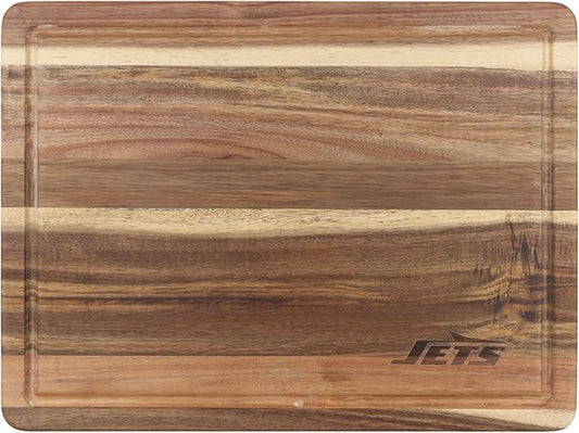 The Memory Company Officially Licensed NFL Acacia Cutting Board – 11.7" x 15.7" Durable Wood Chopping & Serving Board with Team Logo