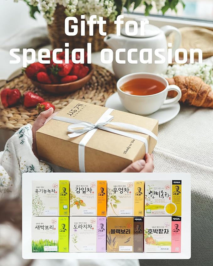 Ssanggye Burdock Tea 1.0g x 100 Tea Bags, Bulk Size Premium Korean Herbal Hot Cold Hygienic Single Teabag Earthy Herb Soft Taste 우엉차 4 Seasons Made in Korea
