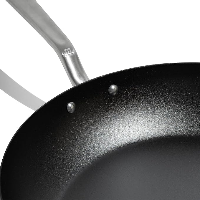 Made In Cookware - 2 Piece (Includes 10",12") Seasoned Blue Carbon Steel Frying Pan - (Like Cast Iron, but Better) - Professional Cookware - Crafted in Sweden - Induction Compatible