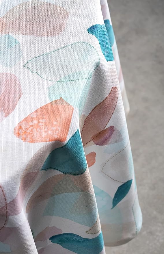 Maison d' Hermine Table Cloth Round Table 100% Cotton 63 Round Inches Tablecloth Reusable Decorative for Dining Room Farmhouse Home Valentines Day Decorations Spring Summer - Summer Picnic