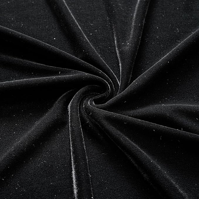 MIULEE Velvet Table Cloth with Decorative Ruffle Edge Luxurious Soft Washable Rectangular Tablecloth Thick Wrinkle-Resistant Oblong Table Cover for Kitchen Dining Party Wedding 60x120 Inch, Black