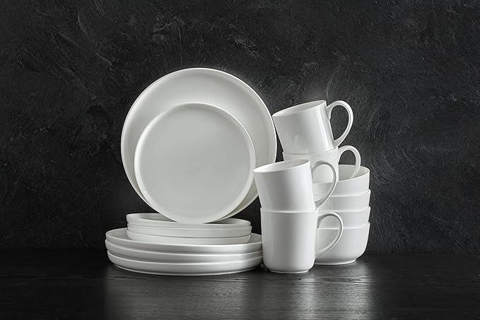 Mikasa 5266100 Samantha Chip-Resistant 16 Piece Set, Service for 4 White