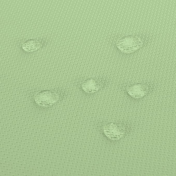 Hiasan Round Textured Tablecloth 60 Inch - Waterproof Spillproof Antiwrinkle Jacquard Table Cloth, Decorative Polyester Table Cover for Kitchen, Outdoor Picnic, Holiday and Parties, Light Sage Green