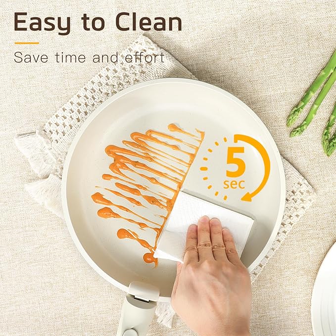 GiPP Ceramic Pots and Pans Set Non Stick, Nonstick Detachable Handle Cookware Sets, Healthy Non Toxic PFAS PFOA & PTFE Free, Dishwasher ＆Oven Safe, Induction Kitchen Pot and Pan