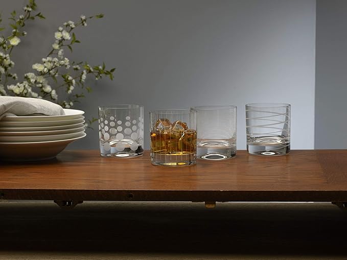 Mikasa Cheers Double Old Fashioned Glass, 12.75-Ounce, Set of 4