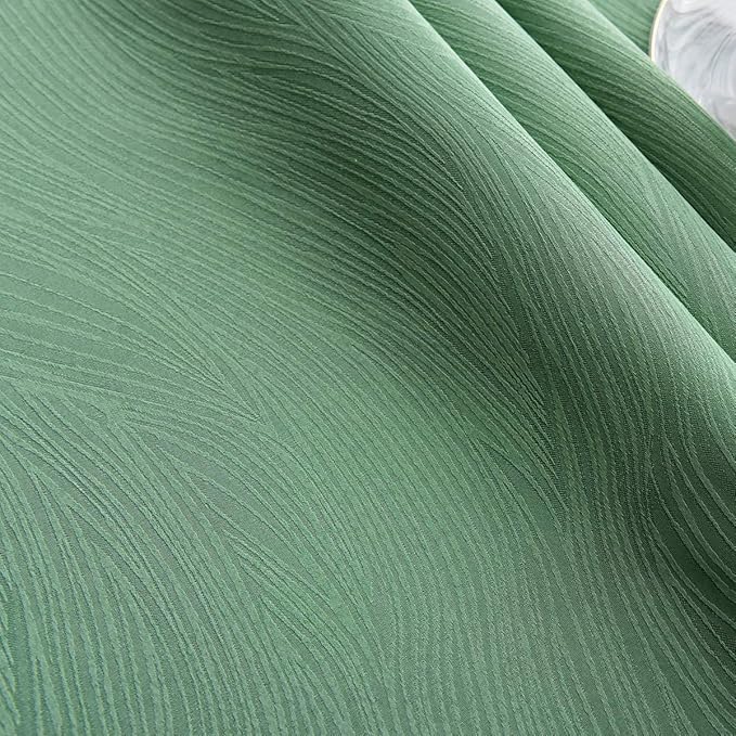 maxmill Jacquard Table Cloth Swirl Design Water Proof Wrinkle Free Heavy Weight Soft Tablecloth Decorative Fabric Table Cover for Outdoor and Indoor Use Rectangular 60 x 104 Inch Sage Green