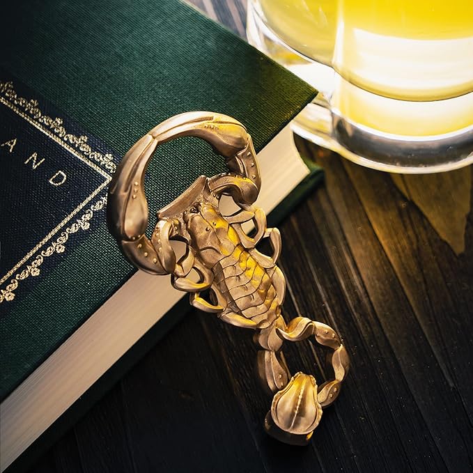 COPPERTIST.WU Scorpion Bottle Opener Beer Holder Gifts for Wine Lovers, Pocket Split Key Ring Bar Soda Beverage