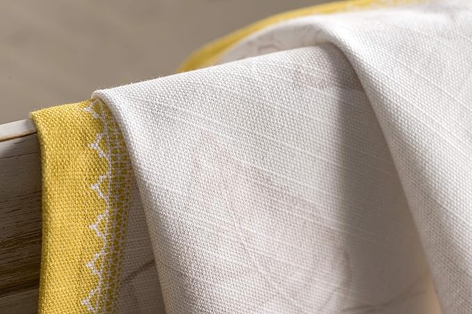 Maison d' Hermine Cloth Napkins Set of 4 100% Cotton Everyday Reusable Square Napkins Cloth Washable Dinner Party Wedding Restaurant Valentines Day Decorations Spring/Summer (Limoncello, 20" x 20")