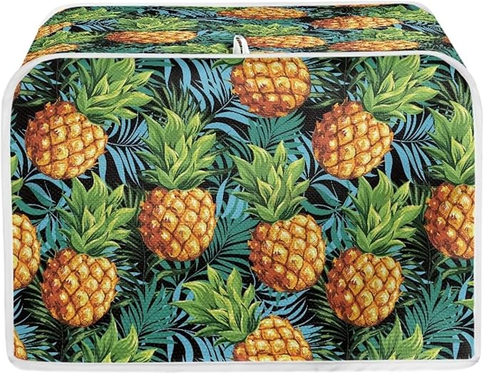 Doojoayie Pineapple Toaster Cover 2 Slice Toaster Dust Cover Oven Dustproof & Washable for Kitchen Small Appliance,Kitchen Essentials