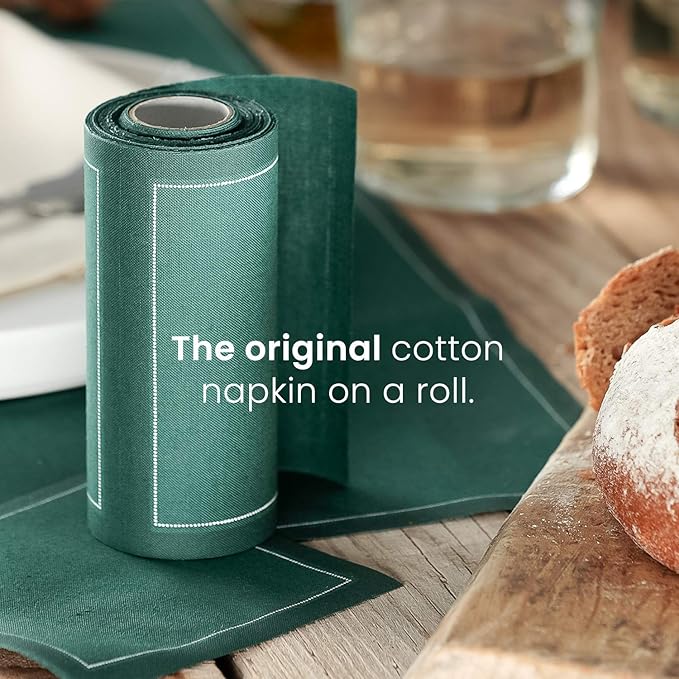 MY DRAP Cocktail Napkins, Reusable Cotton Napkins Roll 4.5 x 4.5 in (100 Napkins, Royal Blue)
