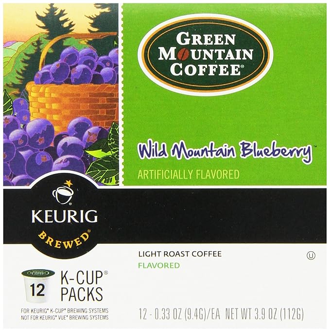 Green Mountain Coffee K-Cup, Wild Mountain Blueberry, 12-Count