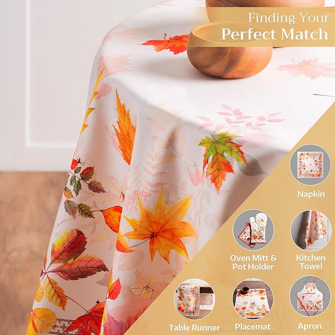 Maison d' Hermine Table Cloth Round Table 100% Cotton 63 Inches Fall Tablecloth Reusable Everyday Use for Thanksgiving Christmas Decorations Dining Farmhouse Party (Amarante)