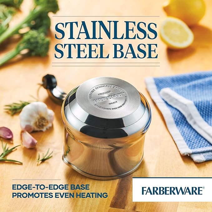 Farberware Classic Stainless Steel 0.625-Quart Butter Warmer