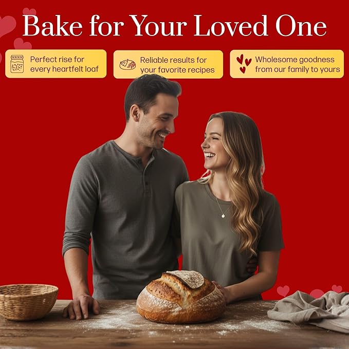 San Francisco Sourdough Starter Culture- 100+ Year Old Dehydrated Heirloom Style Sourdough Starter Kit for Sourdough Bread, Pizza, Buns, Pancakes, Muffins | Easy to follow instructions. By Captain Sourpants