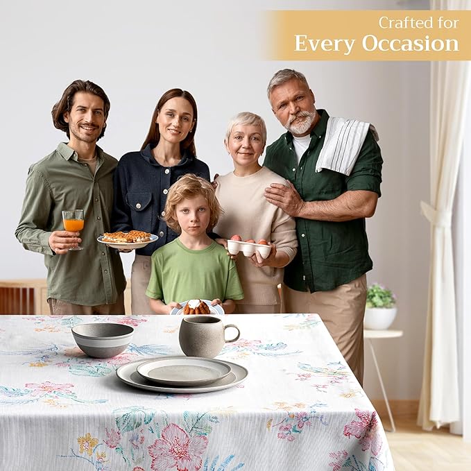 Maison d' Hermine Table Cloth Rectangle Table 100% Cotton 60 x 120 Inches Tablecloth Reusable Decorative for Dining Room Farmhouse Home Valentines Day Decorations Spring Summer - Paradise Island