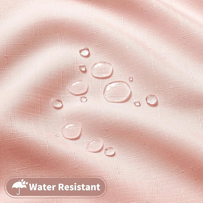 Faux Linen Tablecloths for Rectangle Tables, Burlap Textured Table Cloths Washable Farmhouse Table Cover Water Resistant for Dining, Wedding, Outdoor(Pink, 60"×84")