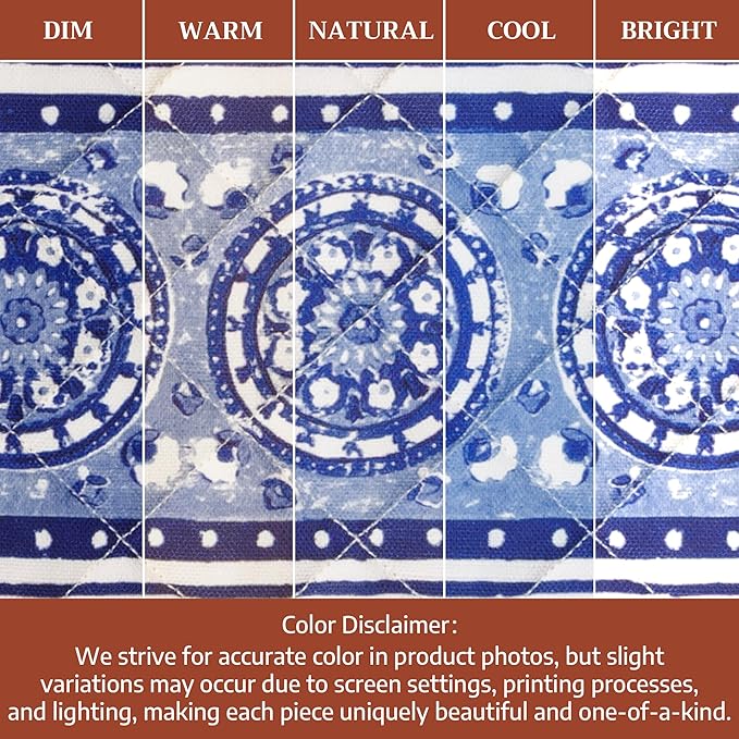 Maison d' Hermine Pot Holders 100% Cotton Heat Resistant Potholders 8" x 8" Hot Pads with Loop BBQ, Cooking, Baking, Grilling, Kitchen, Handling Hot Pans Spring/Summer (Pack of 1, Melodie Bleue)