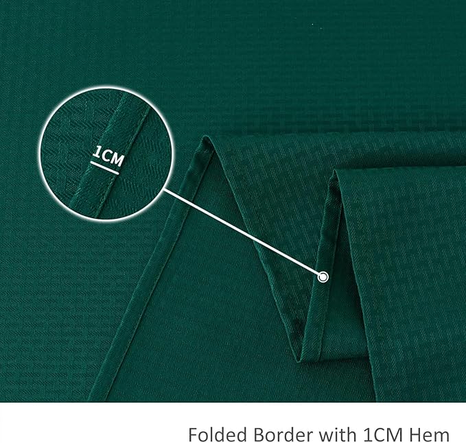 maxmill Christmas Tablecloth Weaved Texture Design Stain Resistant Waterproof Wrinkle Resistant Table Cloth, Decoration for Dining Room Holiday Parties Dinner, Rectangle 60 x 120 Inch, Hunter Green