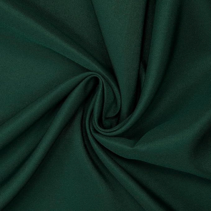 Gee Di Moda Fitted Tablecloth - 48 x 30 Inch Hunter Green Floor-Length Fitted Table Cloth for 4 Foot Rectangle Table, Heavy Duty Washable Fabric for Parties, Dinner, Weddings, Baby Shower & Trade Show