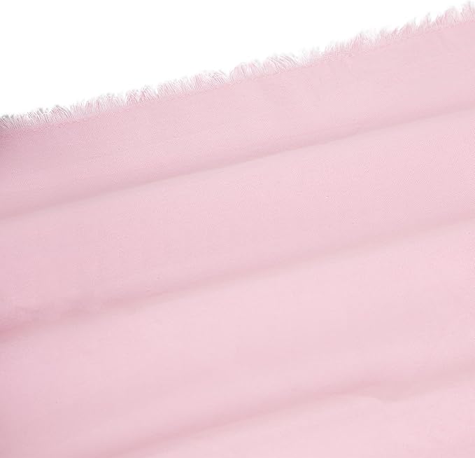 Lightnpro Cotton Napkins Set of 12, Beautiful Handmade Fringe Dinner Cloth Napkins, Washable and Reusable for Dining, Parties, Weddings, Holiday & Everyday Use - 18x18 Inch Baby Pink
