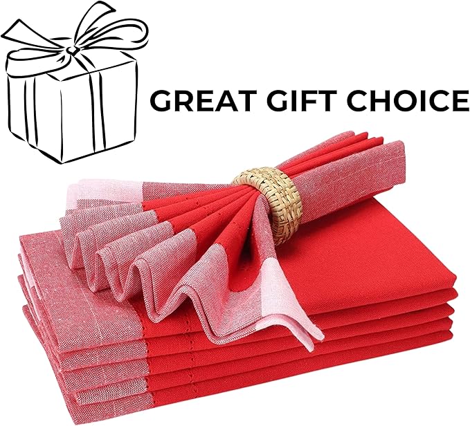 Homidate Cloth Dinner Napkins – Machine Washable Reusable Fabric Napkins for Weddings, Parties & Table Decorations
