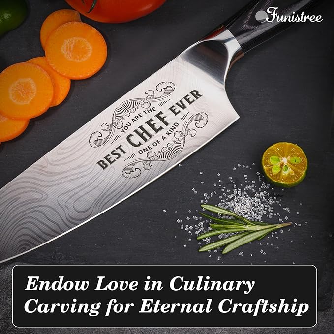 Gifts for Men Women Chef, 8 inch Professional Kitchen Knife Gift Set, German High Carbon Stainless Steel Chef's Knife, Valentines Day Birthday Gifts for Men, Kitchen Cooking Knife Gift Set
