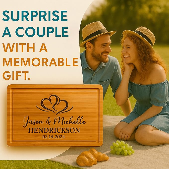 Personalized Unique Anniversary Wedding Engagement, Housewarming, Gifts for Couples - Men, Women, 1st to 25th or 50th Anniversary Present for Him, Her, Husband, Wife, Family, Valentines Day Gifts