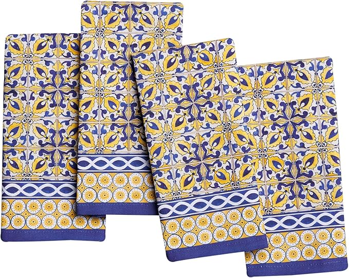Maison d' Hermine Cloth Napkins Set of 4 100% Cotton Everyday Reusable Square Napkins Cloth Washable Dinner Party Wedding Restaurant Valentines Day Decorations Spring/Summer (Ceramic, 18" x 18")