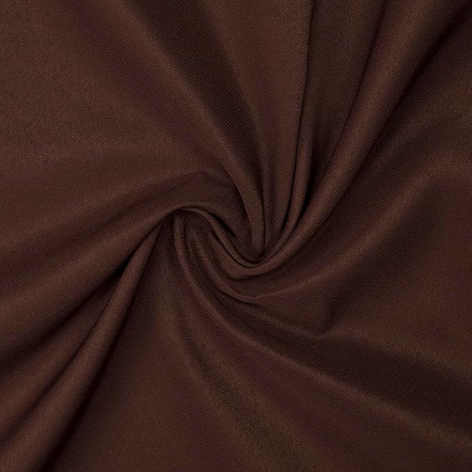 Gee Di Moda Rectangle Tablecloth - 90 x 132 Inch Chocolate Table Cloth for 6 Foot Tables with Floor-Length Drop - Heavy Duty Washable Fabric for Holiday Party, Dinner, Weddings & Baby Shower