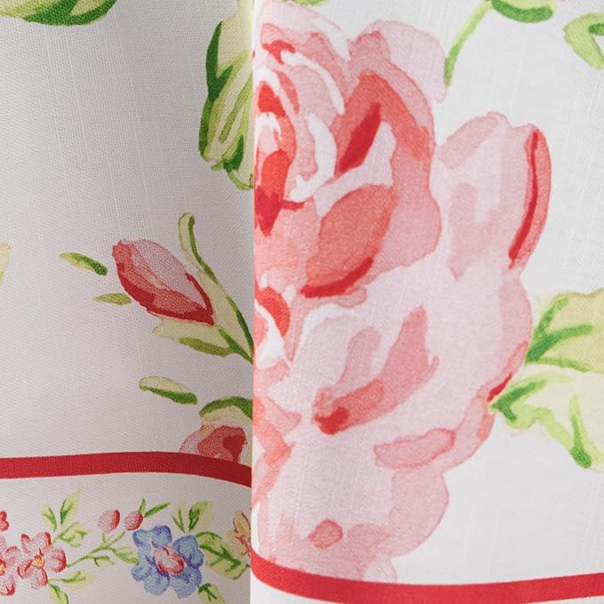 Maison d' Hermine Table Cloth Round Table 100% Cotton 69 Round Inches Tablecloth Reusable Decorative for Dining Room Farmhouse Home Valentines Day Decorations Spring Summer - Vintage Floral