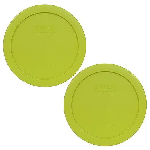 Pyrex 7201-PC 4-Cup Edamame Green Food Storage Lid (2- Pack) - Made in USA