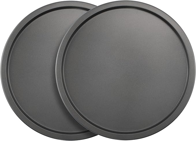 GoodCook Everyday Set of 2 Nonstick Steel 10" Personal Pizza Pans Set, Gray