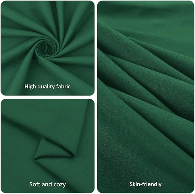 8 Pack Dark Green Tablecloth 60x102 Inch Hunter Green Rectangle Table Cloth for 6 Foot Rectangle Tables, Wrinkle Resistant Washable Fabric Table Cover for Dining Banquet Wedding Party
