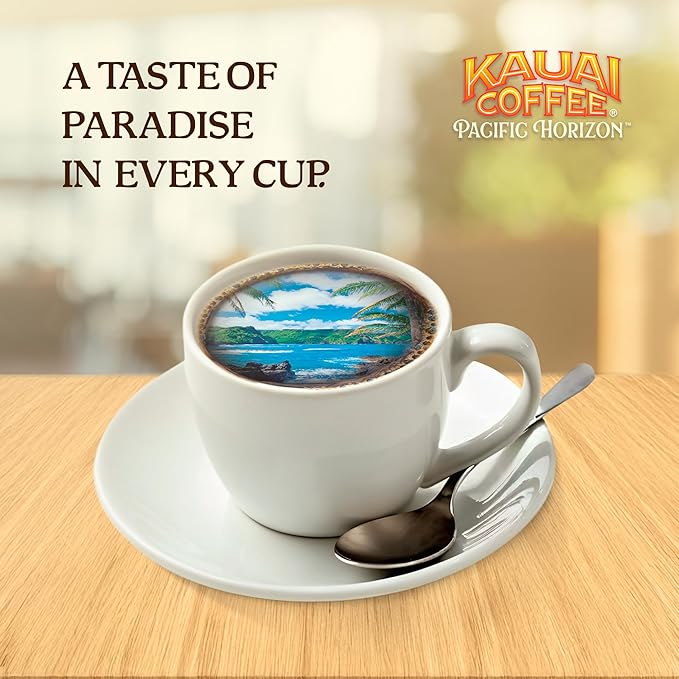 Kauai Coffee K-Cup Pods for Keurig Brewers – Arabica Coffee, 10% Hawaiian – Medium Roast, Banana Flavor with Creamy Vanilla – Banana Crème, 1 Pack of 10 Single Serve K-Cups