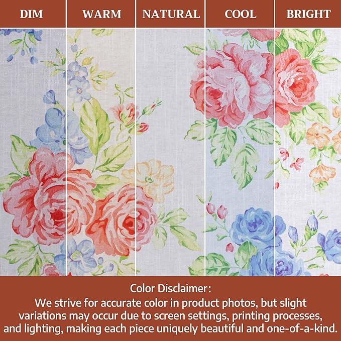 Maison d' Hermine Table Cloth Rectangle Table 100% Cotton 54 x 72 Inches Tablecloth Reusable Decorative for Dining Room Farmhouse Home Valentines Day Decorations Spring Summer - Vintage Floral