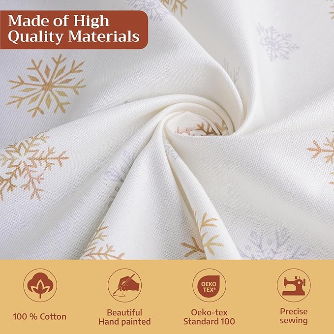 Maison d' Hermine Table Cloth Rectangle Table 100% Cotton 70 x 120 Inches Fall Tablecloth Reusable Everyday Use for Thanksgiving Christmas Decorations Dining Farmhouse Party (Deer in The Woods)
