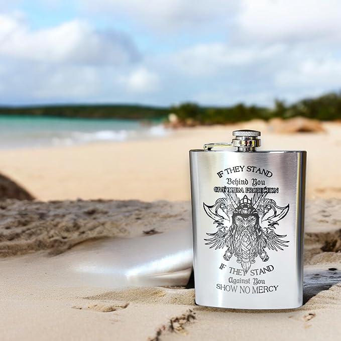 8oz Viking No Mercy Flask