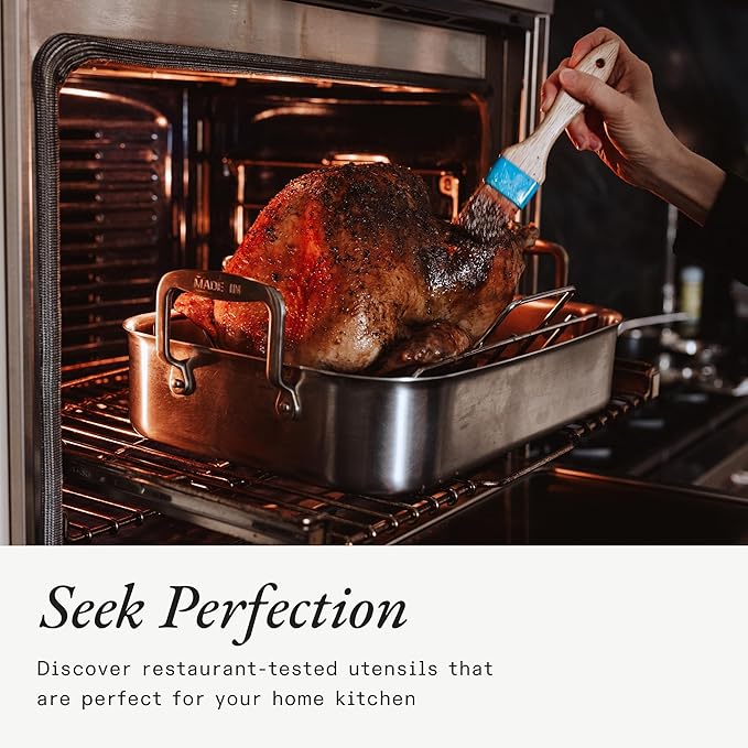 Made In Cookware - Stainless Clad Roasting Pan - 3-Ply Stainless Clad - Professional Cookware - Crafted in Thailand