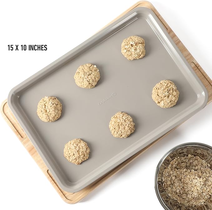 Calphalon Legacy 15 x 10 Inch PFA Free Nonstick Cookie Sheet - Taupe